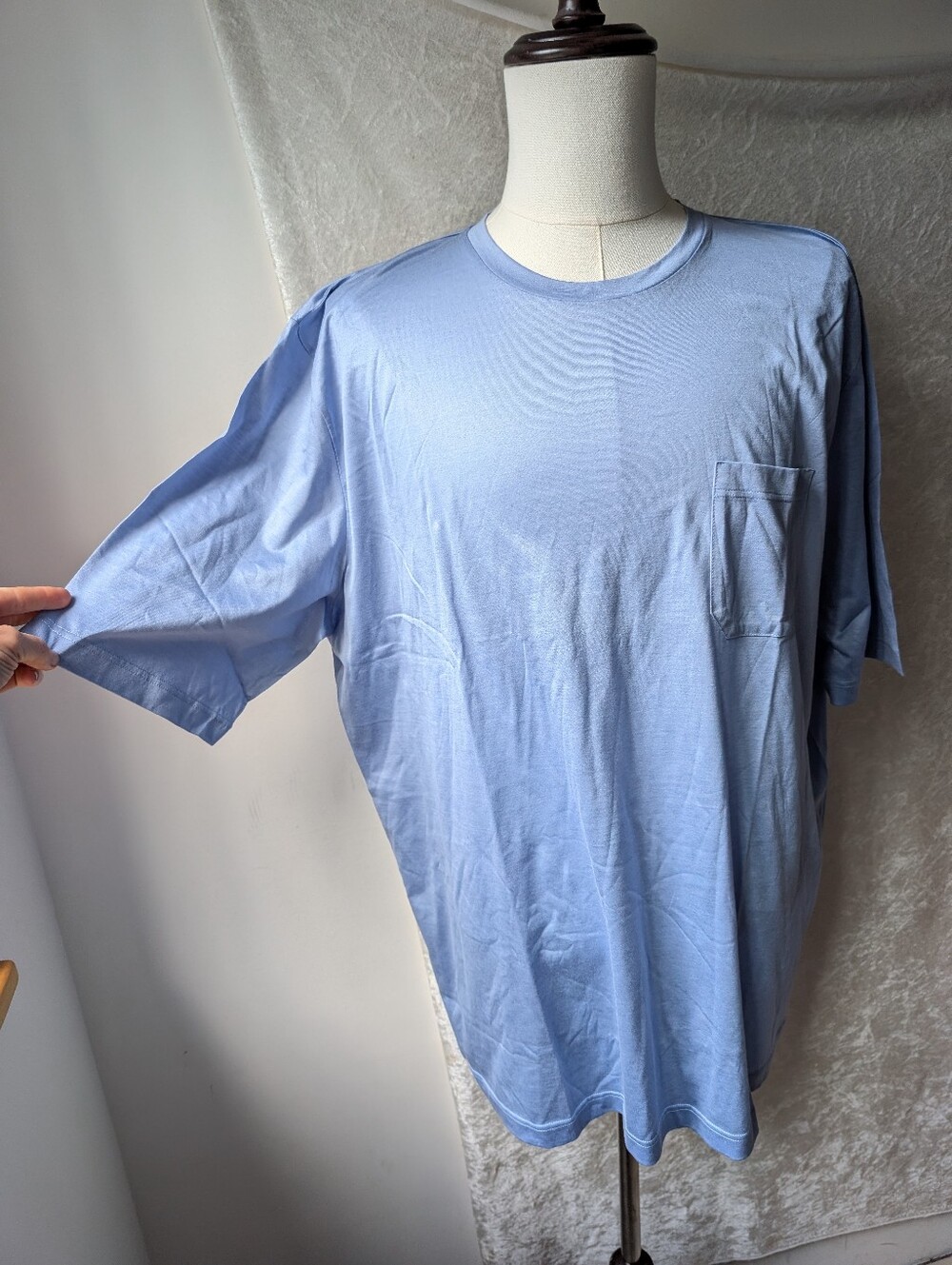 Maus & Hoffman Solemare Luxury Pocket Tee Light Blight Nwot